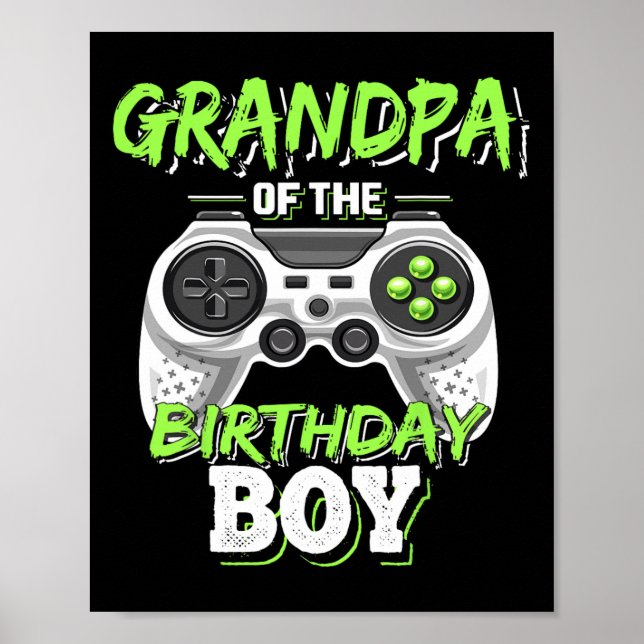 Affiche Grand-Père De L'Anniversaire Garçon Matching Vidéo (Devant)