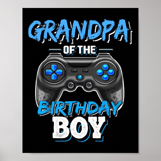 Affiche Grand-Père De L'Anniversaire Garçon Matching Vidéo (Devant)