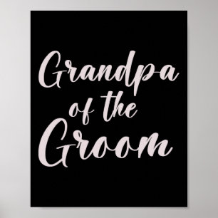 Affiche Grand-Père De L'Équipe De Mariage Tee De Groom Gra