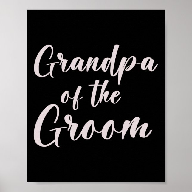Affiche Grand-Père De L'Équipe De Mariage Tee De Groom Gra (Devant)