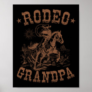 Affiche Grand-père de Rodéo Cow-boy Occidental Famille Ass