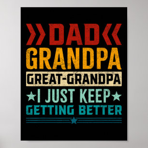 Affiche Grand-père Grande Fête des pères grand-père