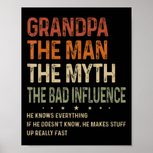 Affiche Grand-Père L'Homme Le Mythe La Mauvaise Influence