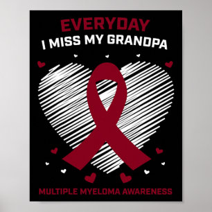 Affiche Grand-père Myélome multiple Grand-père Cancer du S
