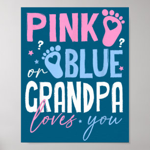 Affiche Grand-père rose ou bleu adore la révélation du sex