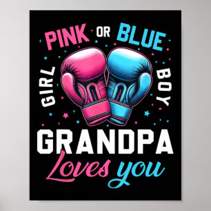 Affiche Grand-Père Rose Ou Bleu Vous Aime Boxer Genre Reve