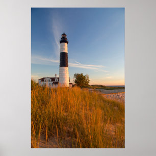 Affiche Grand phare de Big Sable Point sur le lac Michigan