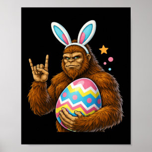 Affiche Grand pied Sasquatch Lapin Pâques Hommes Femmes Ga