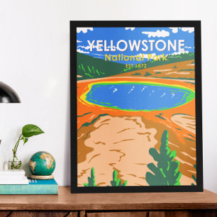 Affiche Grand Prismatic Spring du Parc national de Yellows