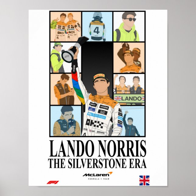 Affiche Grand Prix britannique Lando Norris (Devant)
