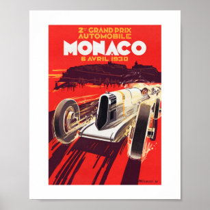Affiche Grand Prix de Monaco 1930