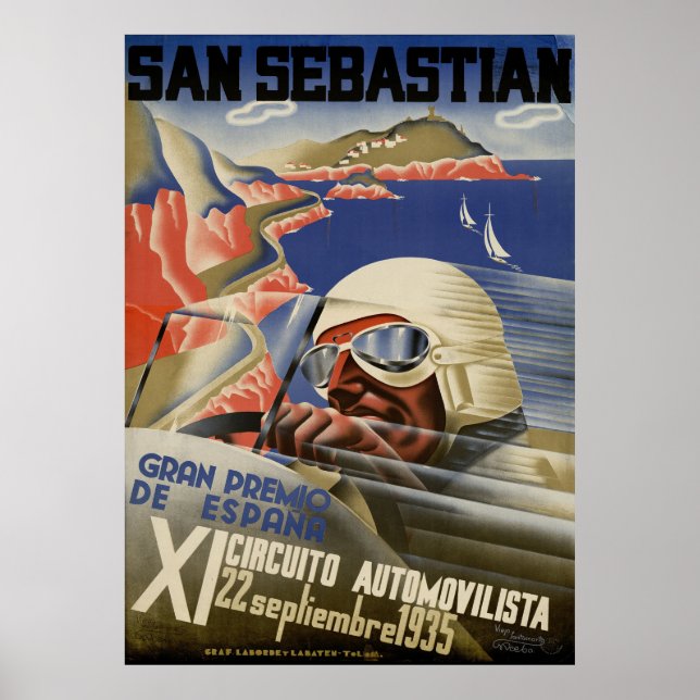 Affiche Grand Prix de Saint-Sébastien 1935 (Devant)