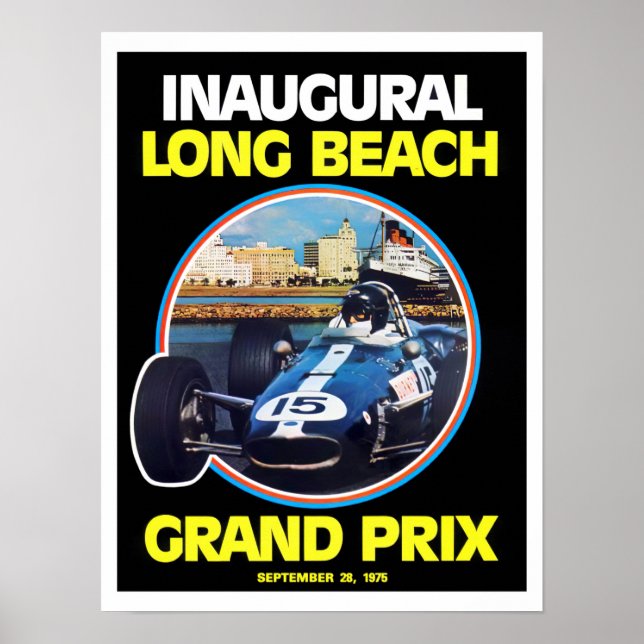 Affiche Grand Prix Long Beach 1975 (Devant)