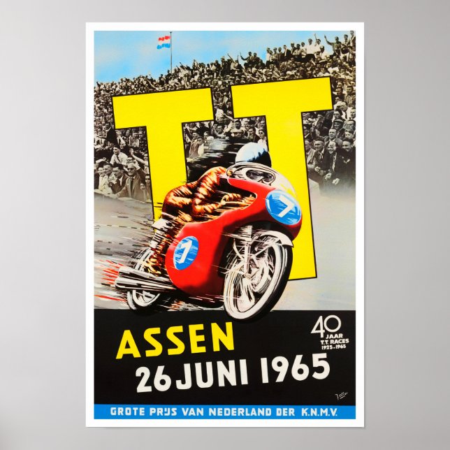 Affiche Grand Prix moto Assen TT 1965 (Devant)