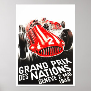 Affiche Grand Prix vintage des Nations de Genève 1948