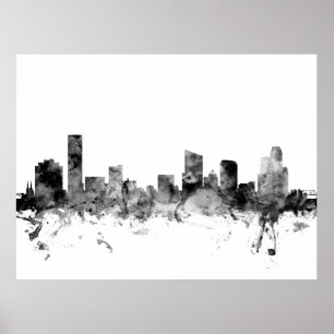 Affiche Grand Rapids Michigan Skyline