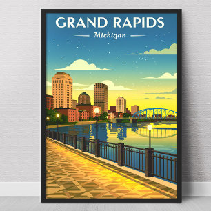 Affiche Grand Rapids Michigan vintage