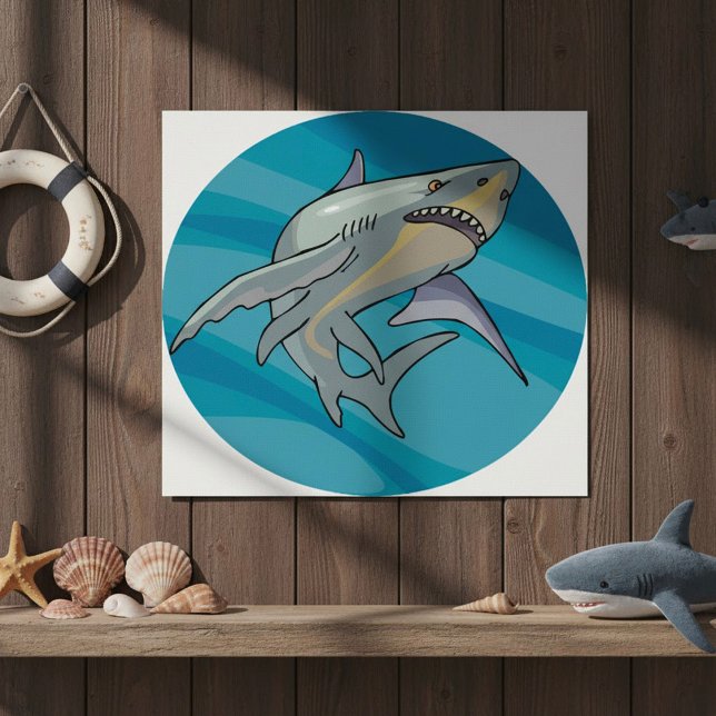 Affiche Grand requin blanc (Créateur téléchargé)