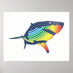 Affiche Grand requin blanc Swoosh