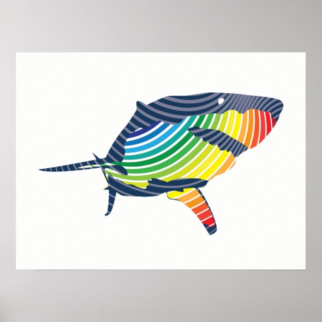 Affiche Grand requin blanc Swoosh (Devant)