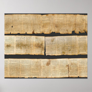 Affiche Grand Rouleau d'Isaïe Manuscrits de la mer Morte 1