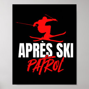 Affiche Grand Skieur Vêtements de patrouille Apres-ski Rét