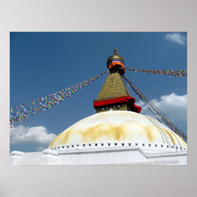 Affiche Grand Stupa de Boudha, Katmandou, Népal (Devant)