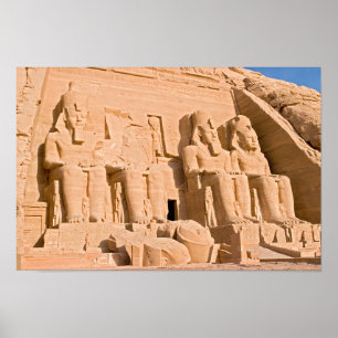 Affiche Grand Temple d'Abou Simbel - Ramses II - Egypte