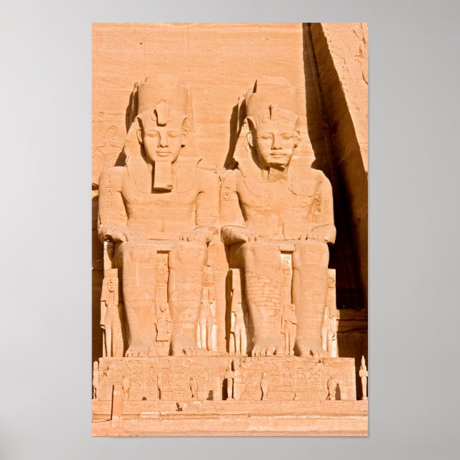 Affiche Grand Temple d'Abu Simbel - Ramsès II - Égypte (Devant)