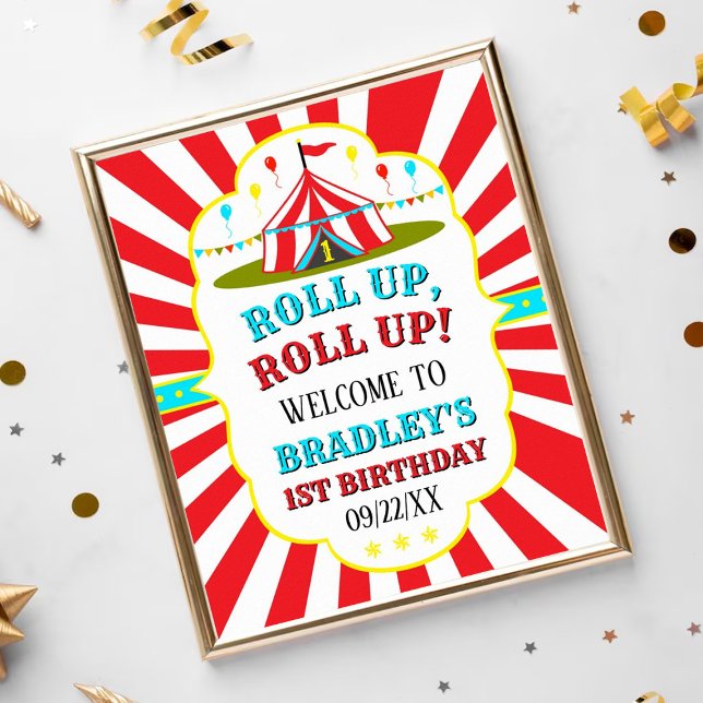 Affiche Grand Top Carnaval de cirque 1er anniversaire Bien (Créateur téléchargé)