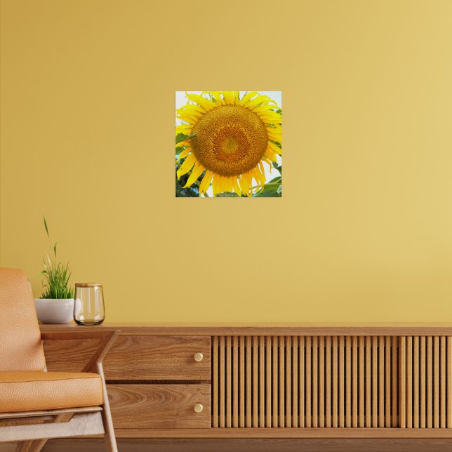 Affiche Grand tournesol floral jaune (Salon 2)