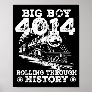 Affiche Grand Train à Vapeur Big 4014 Compagnie de Locomot