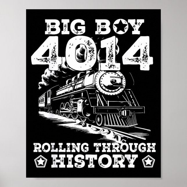 Affiche Grand Train à Vapeur Big 4014 Compagnie de Locomot (Devant)