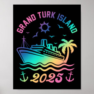 Affiche Grand Turk Island 2025 Croisière Vacation Beach Tr