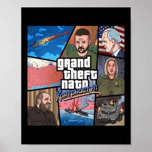 Affiche Grand vol de l'OTAN Guerre contre-offensive ukrain