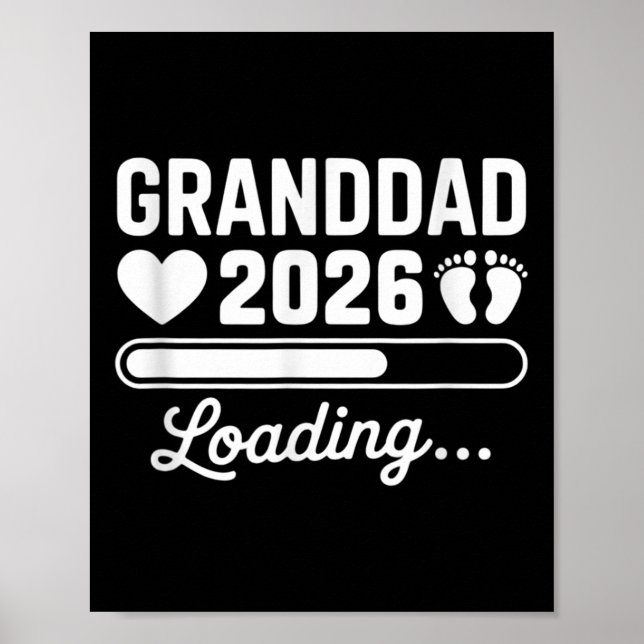 Affiche Granddad 2026 Loading New Baby Pregnancy Reveal  (Devant)