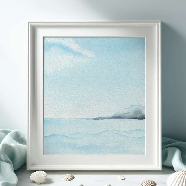 Affiche Grande aquarelle Ocean Art (Florida watercolors features seascape art by Victoria Grigaliunas )