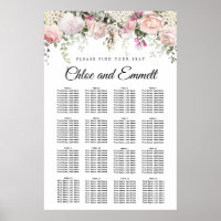 Grande carte de sièges Mariages à 16 tables en fle