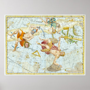 Affiche Grande carte des étoiles (1801)