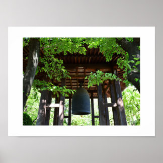 Affiche Grande Cloche, Temple Zojoji : Tokyo