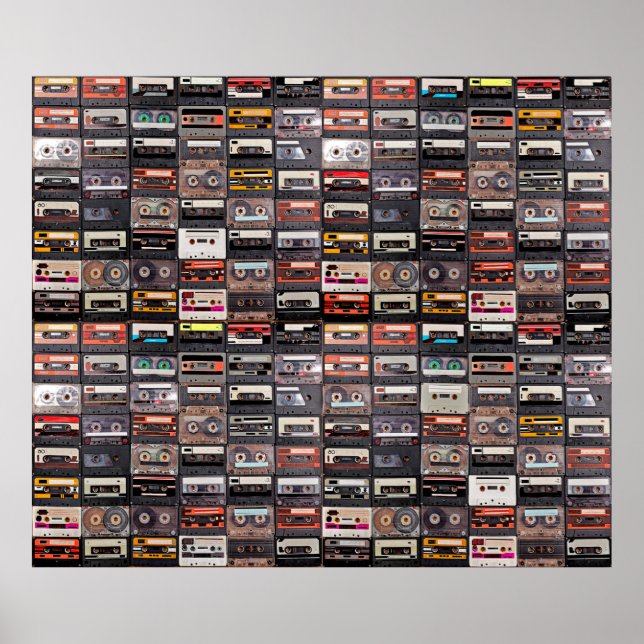 Affiche Grande collection de cassettes audio (Devant)