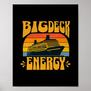 Affiche Grande énergie de pont drôle de bateau de croisièr