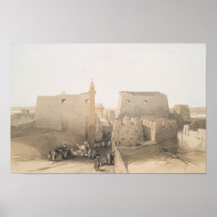 Affiche Grande entrée du Temple de Louxor, Egypte