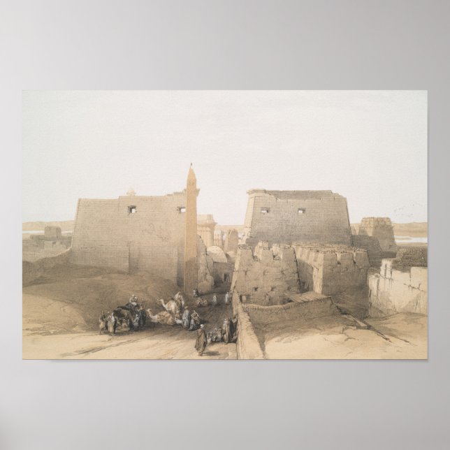 Affiche Grande entrée du Temple de Louxor, Egypte (Devant)