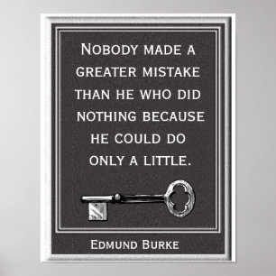 Affiche Grande erreur - Devis Edmund Burke - Imprimerie d'