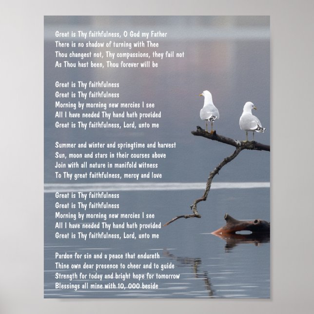 Affiche Grande est ta fidélité Église chrétienne Hymne (Devant)