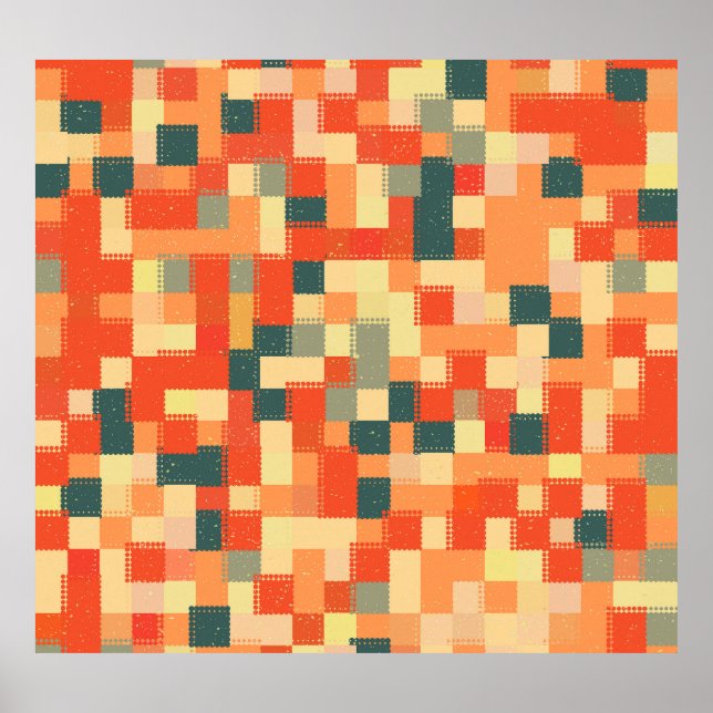 Affiche Grande géométrie : Motif Abstrait sans couture. (Devant)