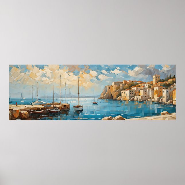 Affiche Grande mer Méditerranée calme Retraite côtière (Devant)