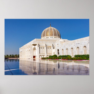 Affiche Grande Mosquée Sultan Qaboos à Mascate, Oman