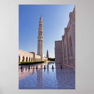 Affiche Grande Mosquée Sultan Qaboos à Mascate, Oman